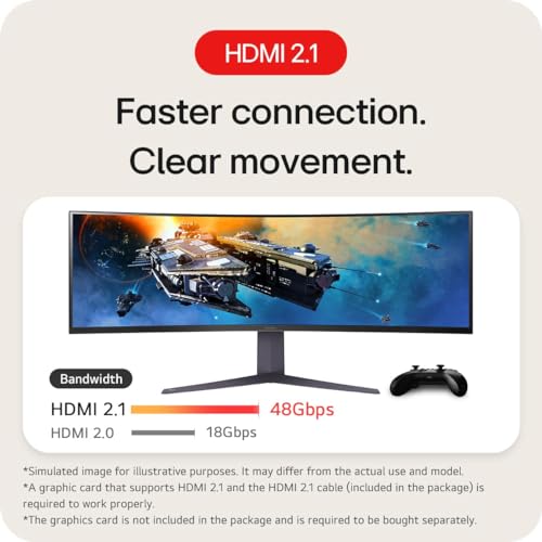 LG 45GR65DC-B Ultragear Curved Gaming Monitor 45-Inch QHD 200Hz UltraWide Display S867689