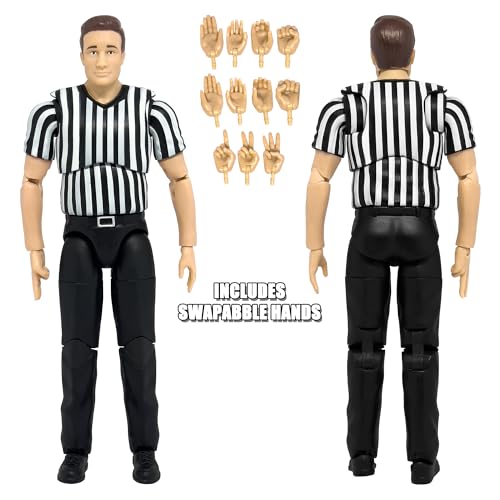 Referee Action Figure with Articulation for Wrestling Figures Q93176