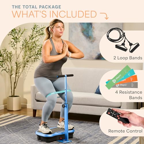 Lifepro TrimLite Vibration Plate Exercise Machine with Handlebars Q15746