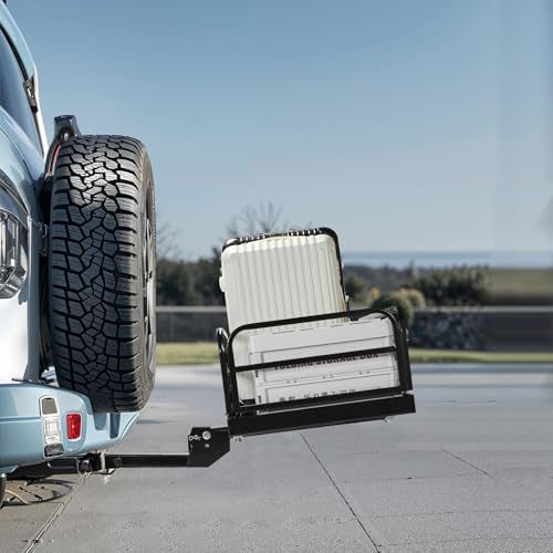 VEVOR 70" x 30" x 6" Hitch Cargo Carrier, 500 lbs Capacity, Folding for 2" Receiver I3546
