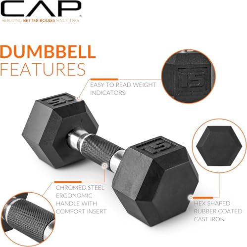 CAP Barbell 150 lb Dumbbell Set with 2-Tier Rack M513373