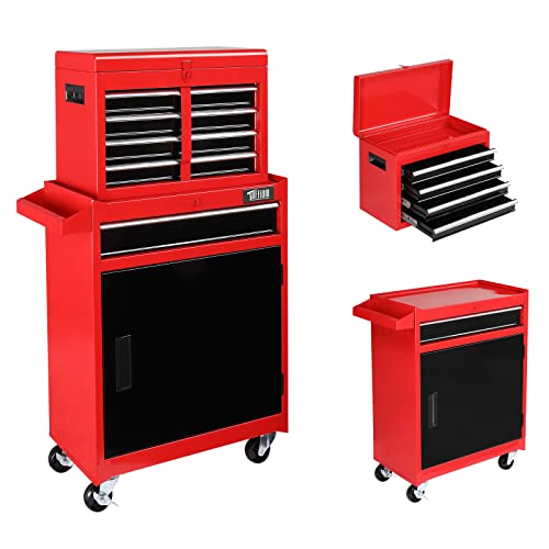 TUFFIOM 5-Drawer Rolling Tool Chest with Lockable Wheels X4579