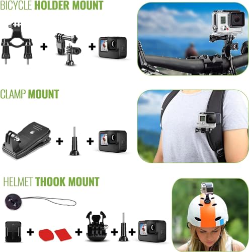GoPro HERO13 Black Waterproof Action Camera with 5.3K HDR Video + 64GB Card & Accessory Kit E479