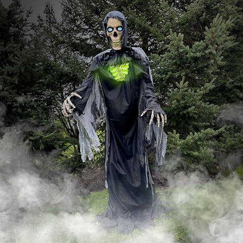 Haunted Hill Farm Motion-Activated 7.5-Ft. Smoldering Ghoul Animatronic Halloween Decoration N1475