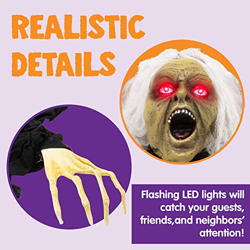 JOYIN Zombie Halloween Decoration Outdoor with Sound Effect & Lighted Eyes H206891