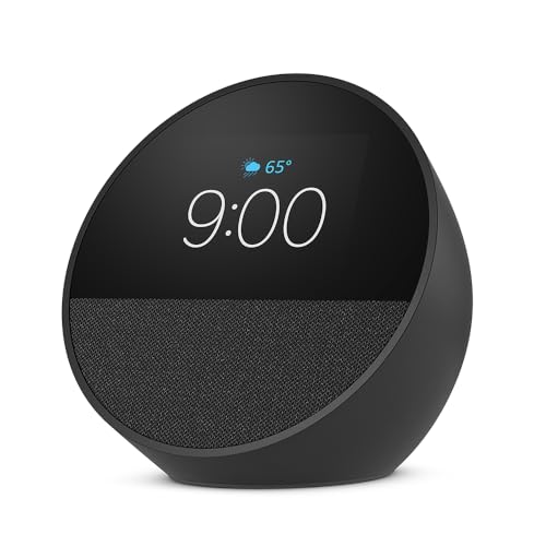 Amazon Echo Spot Smart Alarm Clock with Alexa, Black J64550