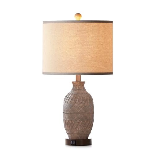 3-Way Dimmable Touch Control Table Lamps Set of 2 for Bedroom, USB Ports and AC Outlet X64612