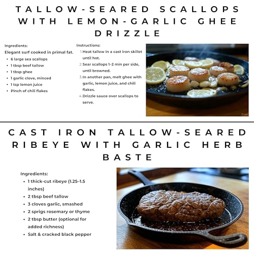 Weldon Family Farms Rendered Beef Tallow for Cooking, Grass Fed, 2 Pack, 16oz Total C474231