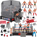 ToyVelt Ring Playset with 32-Piece 2" Wrestling Action Figures for Boys 8-12 Playset, Safe and Durable Toys, Comes with Wrestling Ring, Realistic Action Figures