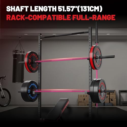 PAPABABE Olympic Barbell 2-inch 45lb Weight Bar for Strength Training V204840