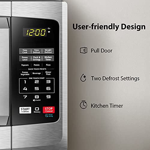 Toshiba ML-EM62P(SS) Countertop Microwave, 2.2 Cu Ft, 1200W, Stainless Steel C1532