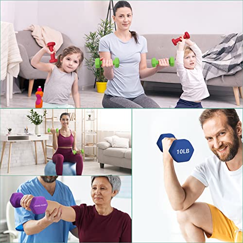 Neoprene Dumbbell Hand Weight Pairs for Home Gym Exercise N796