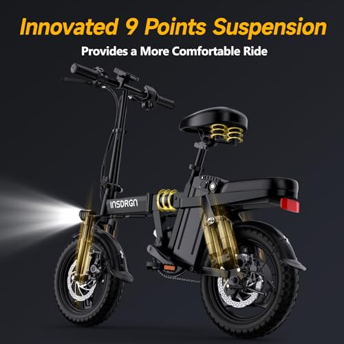 Folding Electric Bike for Adults, 20MPH, 45 Miles Range, Removable Battery Q46926