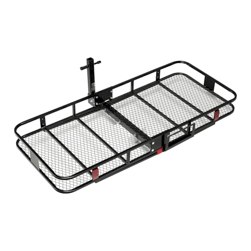 VEVOR 70" x 30" x 6" Hitch Cargo Carrier, 500 lbs Capacity, Folding for 2" Receiver I3546