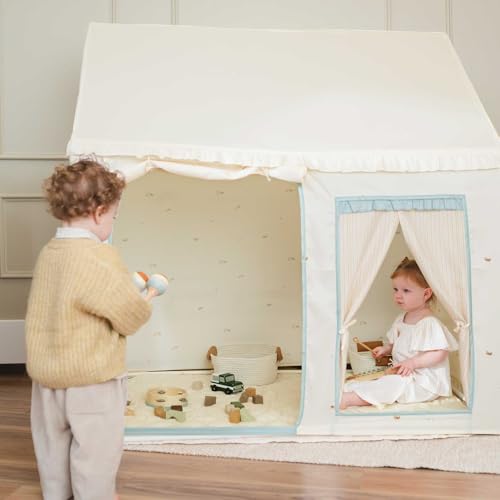 Tiny Land Kids Play Tent with Padded Mat & LED Lights, Indoor Playhouse for Toddlers G6025