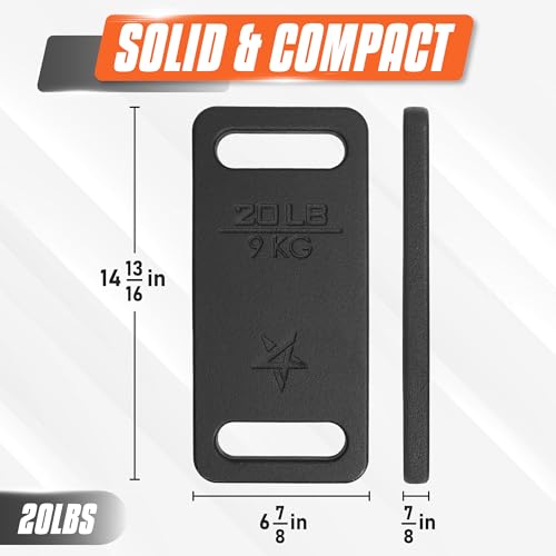 Yes4All Ruck Weight Plate, Cast Iron with Wide Grip for Strength Training R21870
