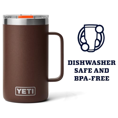 YETI Rambler 24 oz Mug, Stainless Steel, Vacuum Insulated N160
