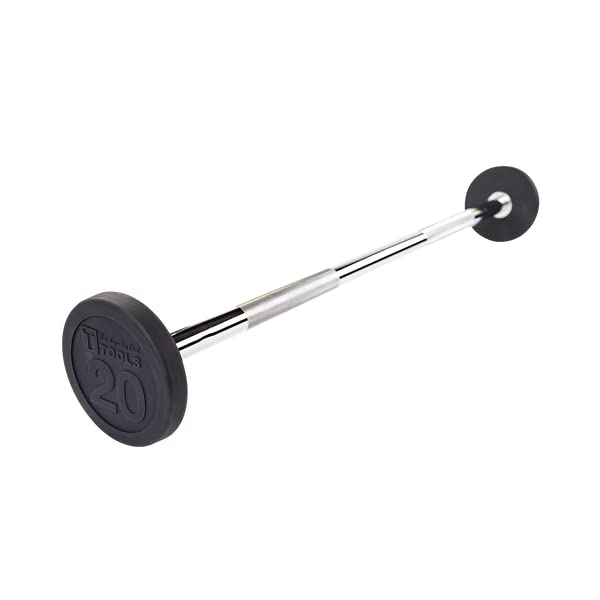 Body-Solid Rubber Coated Fixed Weight Straight Barbell L970198