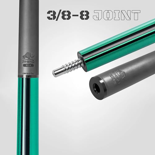 RHINO Nebula 2 Pool Cue - Carbon Fiber Shaft, Composite Butt, 12.4mm B23495