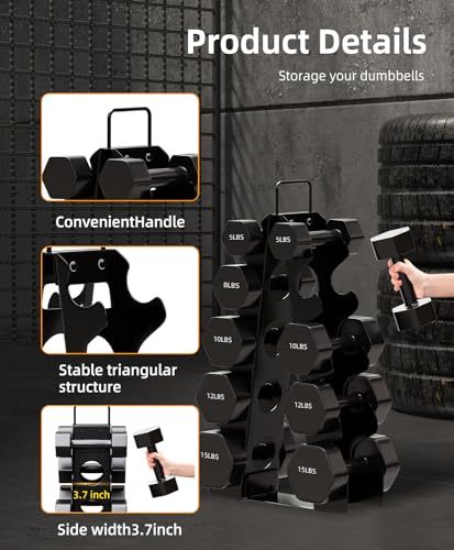 OKUGAFIT Compact A-Frame Dumbbell Rack for Home Gym D110256
