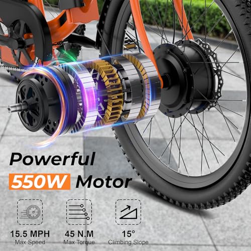 ANCHEER Electric Tricycle for Adults, 350W Folding 3-Wheel Ebike, 48V 499Wh S15636