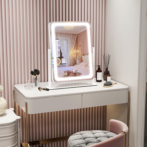 Vanity Mirror with Lights, 12.6"×15" LED Makeup Mirror, Touch Control Dimmable D52089