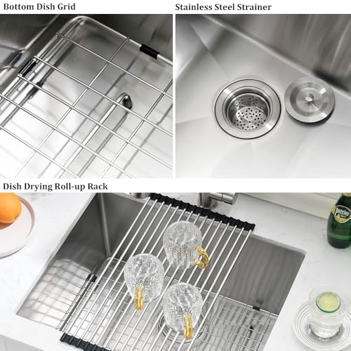 VASOYO Stainless Steel Undermount Laundry Sink 23x18x13 H4912