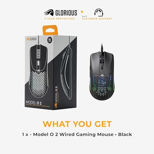 Glorious Model D Wired Gaming Mouse - 68g Honeycomb RGB Ergonomic, Matte White M160012