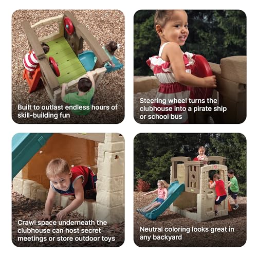 Step2 Woodland Climber II Kids Playset, Ages 2-6, Toddler Slide and Climbing Wall F123