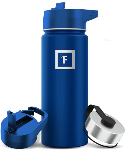 IRON °FLASK Stainless Steel Insulated Water Bottle with 3 Lids, 40 oz U19688