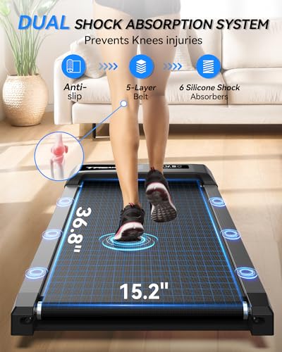Walking Pad Treadmill with Incline, 300lb Capacity, Under Desk for Home Office J515