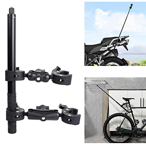 PellKing Motorcycle Bike Handlebar Clamp Mount and 61" Invisible Selfie Stick for Insta360 X5 X4 X3 X2 X ONE RS R GO 3 Camera