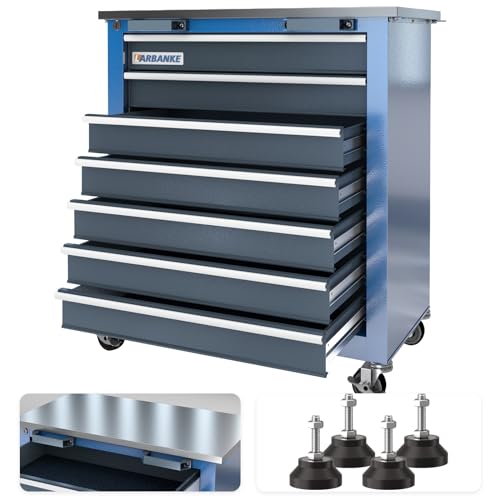 7-Drawer Rolling Toolbox with Lockable Wheels and Keyed Locking System J502595