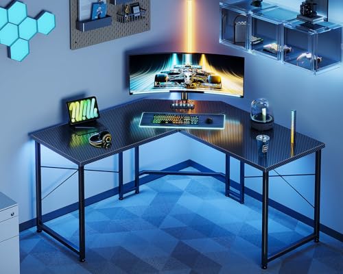 Casaottima L Shaped Gaming Desk Corner Desk for Home Office, 51 Inch, Black M173778