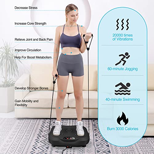 AXV Vibration Plate Exercise Machine Whole Body Workout Fitness Platform K84986