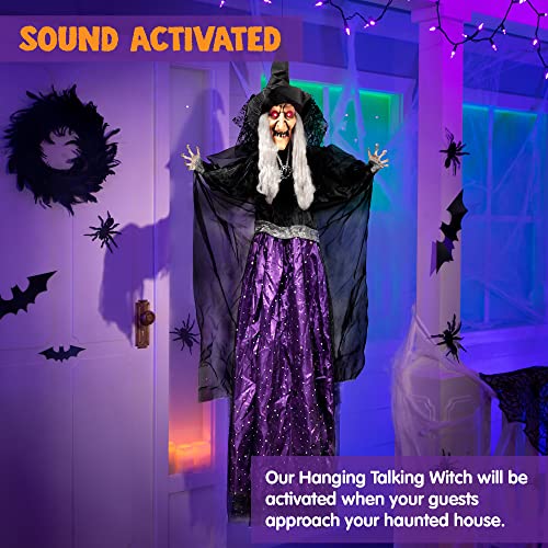 JOYIN 47" Animated Witch Halloween Decorations Outdoor Indoor H9696