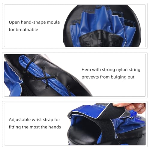 Valleycomfy Boxing Curved Focus Punching Mitts Leatherette Training Pads D262