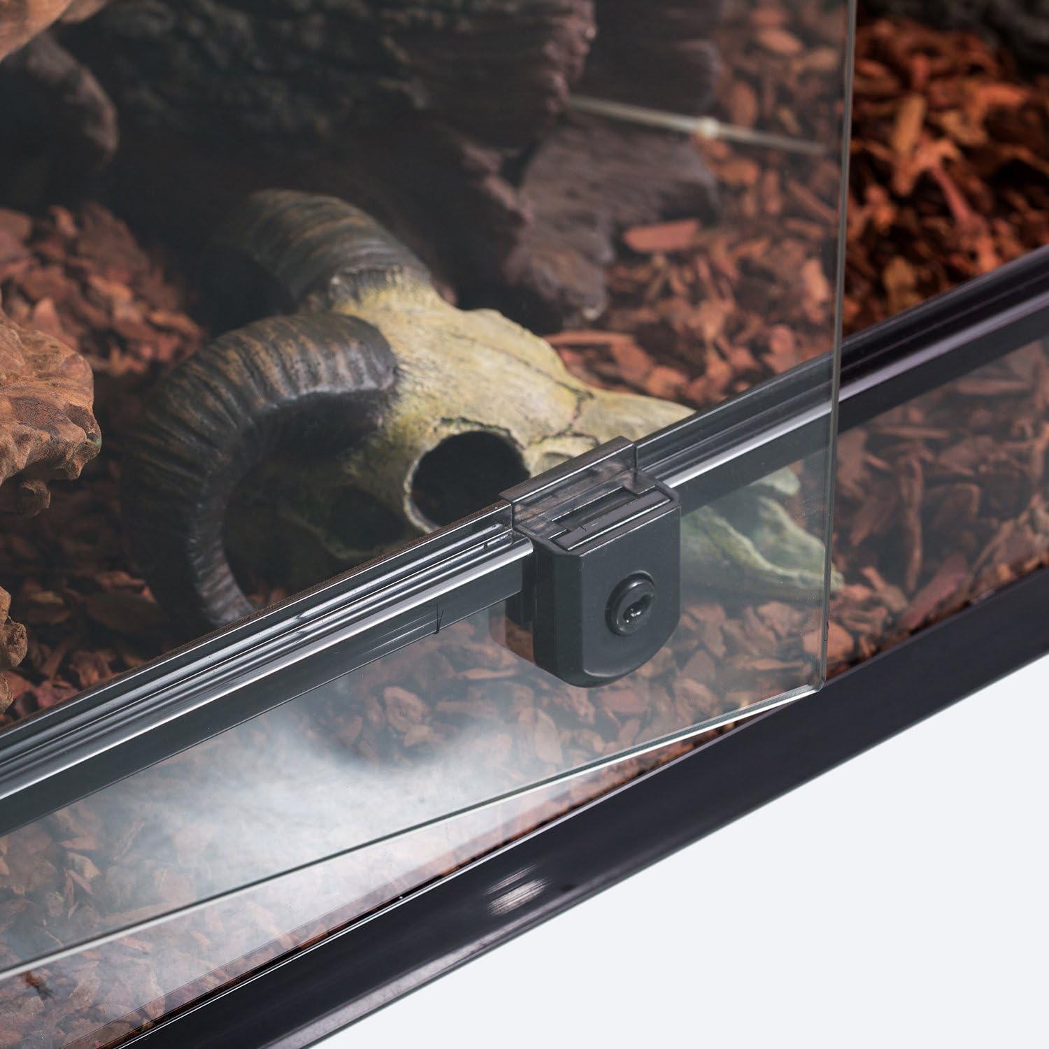 REPTIZOO 50 Gallon Glass Reptile Terrarium Tank, Double Hinge Door with Screen Ventilation K333