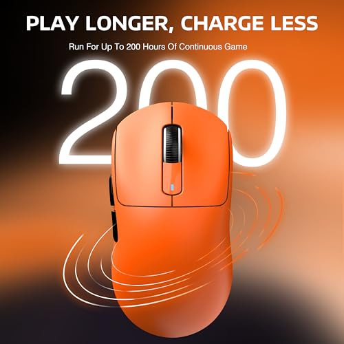 ATTACK SHARK X3 Wireless Gaming Mouse, 49g Ergonomic, PAW3395 26K DPI, White C238377