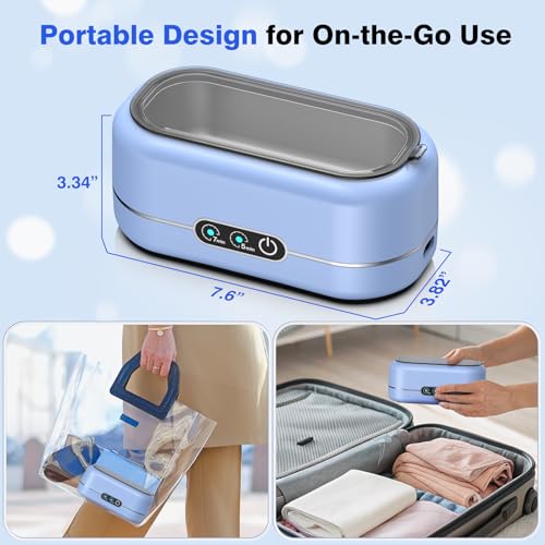 AI Ultrasonic Jewelry Cleaner 50KHz with 304 Stainless Steel Tank M16656