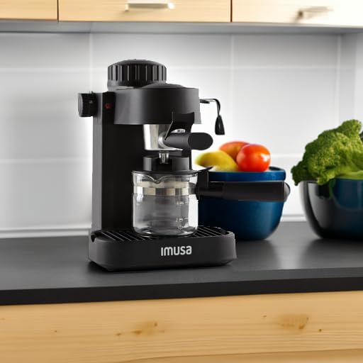 IMUSA GAU-18202 4 Cup Espresso/Cappuccino Maker, Black V2290