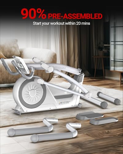 HARISON Elliptical Machine for Home, 350 LBS Capacity, Magnetic Resistance with Bluetooth D897592