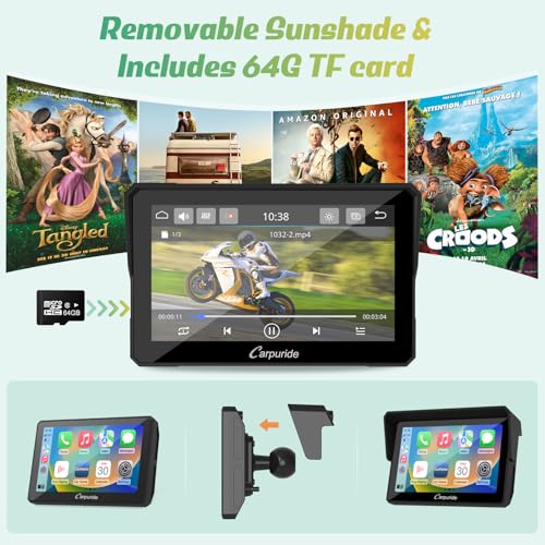 Carpuride W702 7 inch Waterproof Touchscreen GPS Navigator for Motorcycle F66615