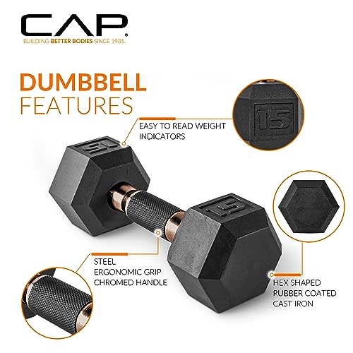 CAP Barbell Dumbbell Set with Rack 150lbs P25267