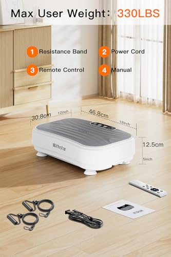 Vibration Plate Exercise Machine for Whole Body Workout, 330lbs Capacity B931793