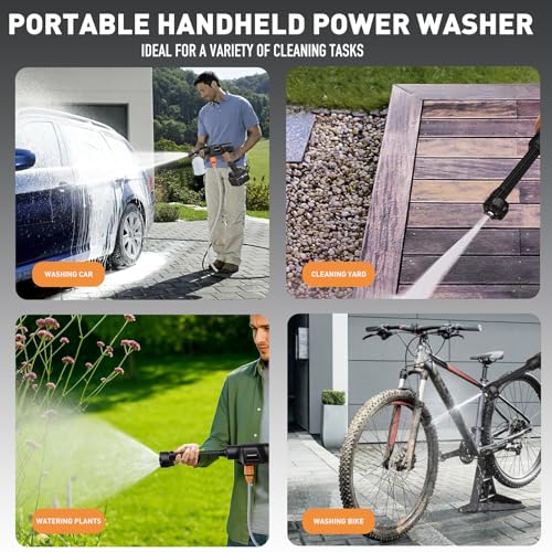 Portable Pressure Washer 900PSI Cordless with 2 Batteries K905908