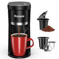 Slim Single Serve Coffee Maker for K-Cup & Ground Coffee, White S8539