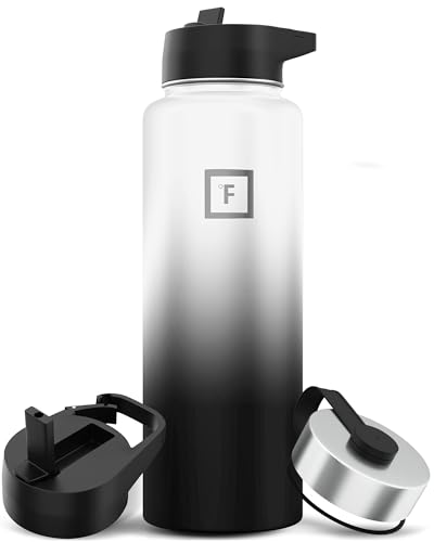 IRON °FLASK Stainless Steel Insulated Water Bottle with 3 Lids, 40 oz U19688