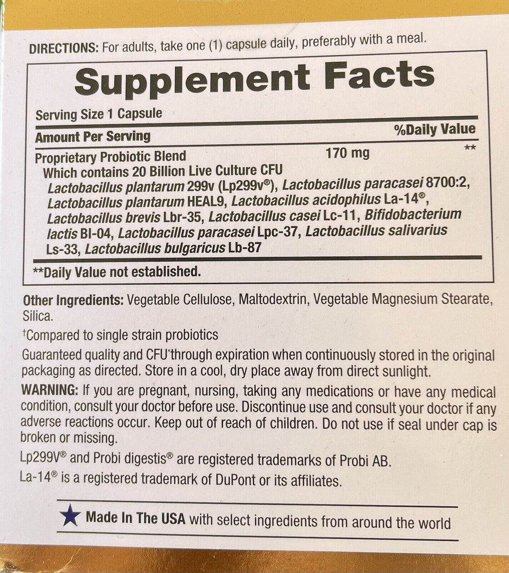 Nature's Bounty Ultra Strength Probiotic 10, 70 Capsules G37045