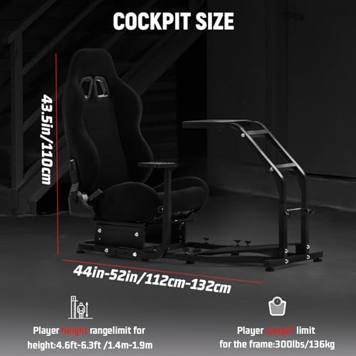 Dardoo G29 Racing Simulator Cockpit with Adjustable Race Seat R20572